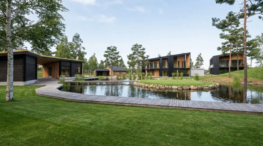 Vierumäki Residences pihanäkymä